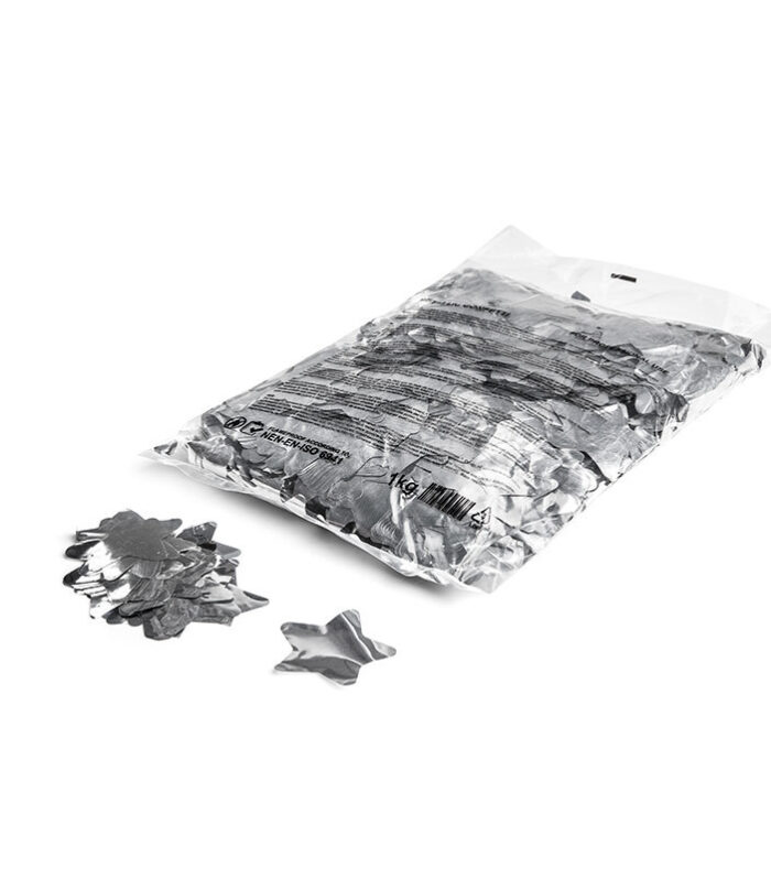 TCM FX - Metallic Konfetti Csillag Ø 55mm - Silver - 1 kg